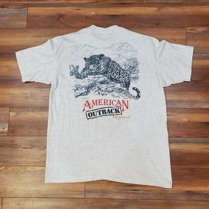 Vintage 90s Made in USA SINGLE STITCH Nature Tee Jaguar XL